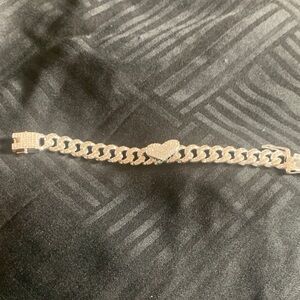 Gold Heart Link Bracelet